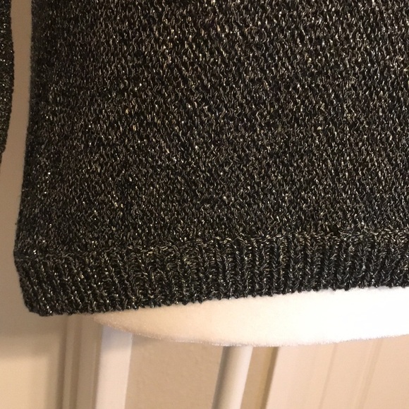 BCBGMAXAZRIA Tweeted Metallic Sweater Size Large - Picture 3 of 8